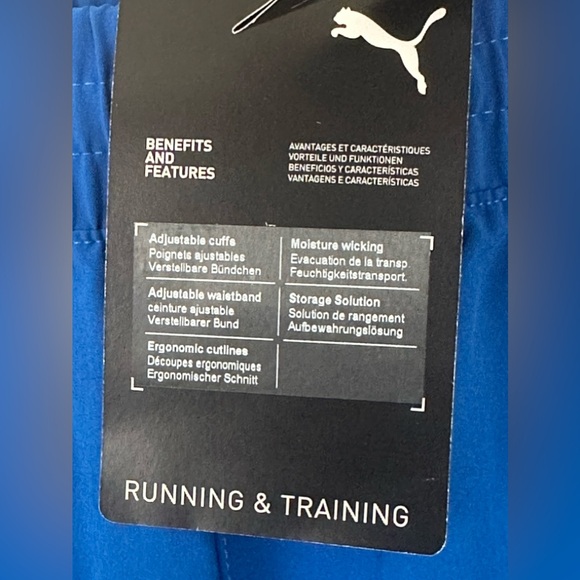 Puma Men’s  First Mile Lapis Blue Textured Running/Training Pant  Small.… - Picture 12 of 16